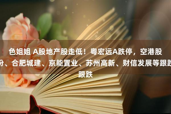 色姐姐 A股地产股走低！粤宏远A跌停，空港股份、合肥城建、京能置业、苏州高新、财信发展等跟跌