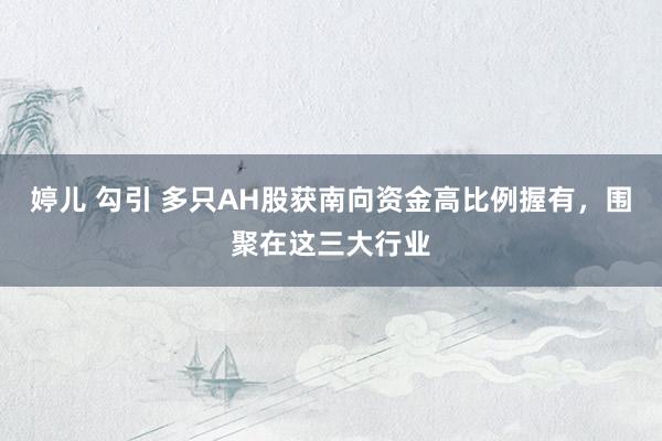 婷儿 勾引 多只AH股获南向资金高比例握有，围聚在这三大行业